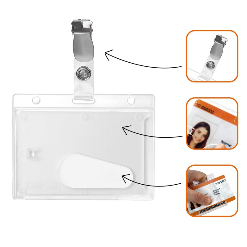 10 x Card Holder ID Card/Credit Card Pockets ID Polycarbonate