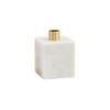 Mud Pie White Marble Taper Holder; 4" X 3"