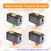 Mecity 4 Slice Toaster, Long Slot Toaster With Countdown Timer,