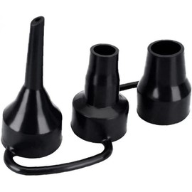 Black Air Pump Replacement Nozzles, 3 Sizes Inflatable Pump Nozzles Head, Air Pump Inflator Adaptor Accessory for Partial Air Bed, Air Mattress Etc Durability and Practicality