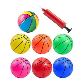 UyuECCL Colorful Basketballs, 7 Pack 7" Inch Basketball Set with Pump