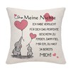 Bommex Niece Gift from Aunt Uncle Cushion Cover, Birthday Gift
