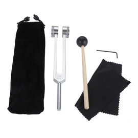 136.1 Hz OM Tuning Fork Weighted, Heart Chakra Tuning Fork for Sound Healing, Meditation, Immune System and Circulatio, Silver