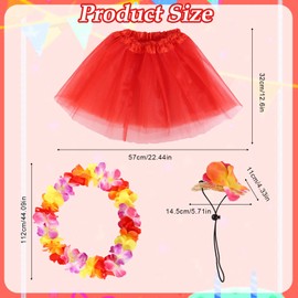 Lyreh Hawaiian Porch Goose Outfit Set, Costume Stylish Goose Clothes for 23/17" Cement Lawn Statue Garden Yard Patio Decor