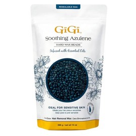GiGi 민감성 피부를 위한 제모용 GiGi 하드 왁스 비드, 진정 아줄렌 제모 왁스, 14온스 [14 Ounce (Pack of 1)] GiGi Hard Wax Beads for Sensitive Skin, Soothing Azulene Wax, 14 Ounce (Pack of 1)
