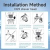 Cosmeria Replacement shaving head compatible with Shaver Series, high-quality replacement
