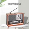 Yunseity Radio Vintage Multifuncional Am FM SW Banda Reloj Linterna