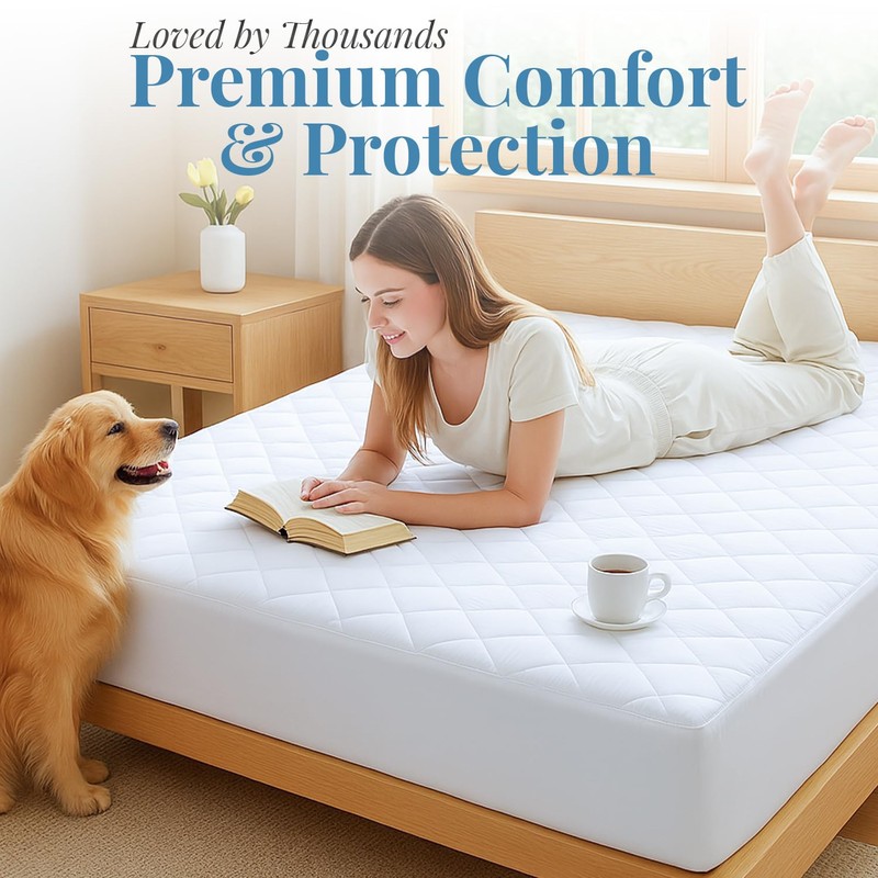 Acrali Home Quilted Small Single Mattress Protector, UltraSoft 3-Layer Design