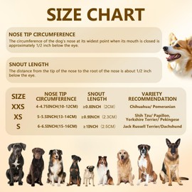 Muzzle for Small Dog, Mouth Guard for Little Dogs to Prevent Biting for Barking, Soft Mesh Muzzles to Prevent Eating Things, Short Snout Dog Muzzle for Chihuahua, Corgi for Grooming Vet Visits(XXS)