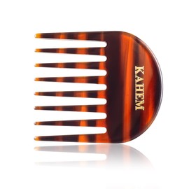 KAHEM Handmade Small Wide Tooth Comb for curly hair, Daily Hair Care Detangler Comb for Long and short Hair, Pocket Size, Unbreakable-3.14Inch