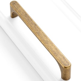 BEROSSA 10 Pack 5 Inch Antique Brass Drawer Pulls Vintage Brass Cabinet Handles Brass Hardware for Kitchen Cabinets 3126 Drawers Bedroom Dresser Bathroom Vanity Cupboard