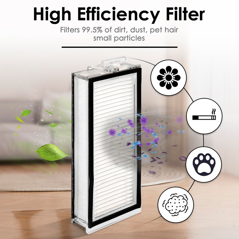 (6 Pack) Q5 Max+ HEPA Filters Compatible With Roborock Q5