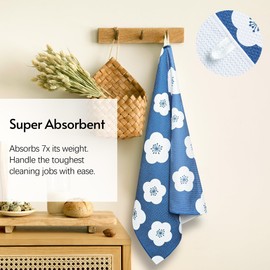 Eulnars Kitchen Tea Towel, Quick Dry Microfiber Cloth Dish Towels for Kitchen Drying, 18" x 30" Premium Quick Dry Towel (Japanese Pattern, 2-Pack)