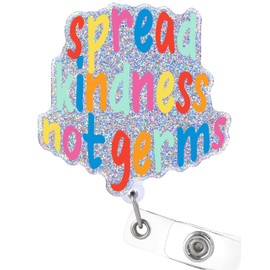 Plifal Badge Reel Holder Retractable with ID Clip for Nurse Nursing Name Tag Card Motivational Inspirational Be Kind Nursing Student Teacher Doctor RN LPN Medical Assistant Work Office Alligator Clip