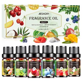 Hotel Diffuser Oils Gift Set - 6x10ML Luxury Fragrance Oil Blend, Hotel Scent Essential Oils Set for Diffuser, Candle, Soap Making Scents:_Fruity