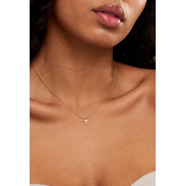 Electric Picks Jewelry Like A Prayer 16" Cross Necklace - 14kt Gold Plated Chain, Staple Layering Necklace, Perfect for Wearing Alone or Stacked