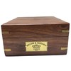 Vintage Antique Marine Anchor Design Handmade Wooden Box Nautical Brass
