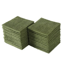 Glynniss - Paños de cocina altamente absorbentes, 100% algodón, para lavar platos (verde, 24)