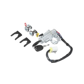 Motoforti Ignition Switch Lock Cylinder Assembly W/Keys No.4870001G25 - Car Ignition Lock Cylinder Key Switch Starter - for Nissan Silver Tone - Door Lock Cylinder - 1set Long-lasting