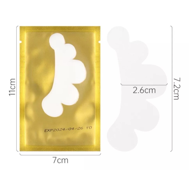Wingstar 50 Pares Parches Hidrogel Pestañas Flor V Forma A