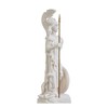 Athena With Owl Medusa Shield Greek Goddess Alabaster Statue 10.6"