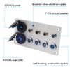 IZTOSS 4 Gang Aluminum Push Button Switch Panel with 5V/4.8