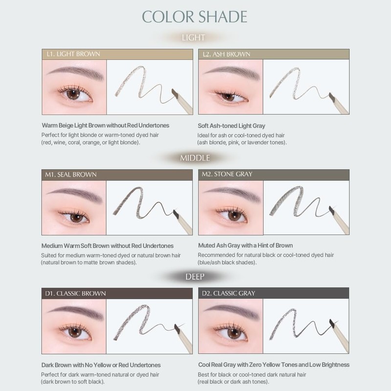 Heart Percent Dot on Mood Edge and Flat Eyebrow Pencil