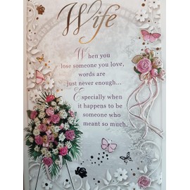 Wife Sympathy Card With Sentiment Verse