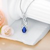 Celtic Knot Blue Necklace 925 Sterling Silver Good Luck Irish