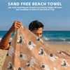 SAYOUZ Lovely Pug Microfiber Beach Towel,Dog Paws Extra Large Sandproof