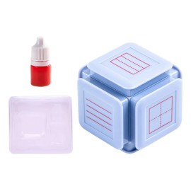 Enseñanza De Ejercicios De Sellos De Caja Grande Azul