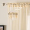 MIULEE 2 Panels Solid Color Cream Beige Sheer Curtains Elegant