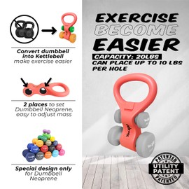 Yes4All - Agarre Antideslizante para Mancuernas de Neopreno, Color Rojo