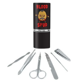 Blood Spud Vampire Potato Funny Humor Stainless Steel Manicure Pedicure Grooming Beauty Care Travel Kit