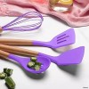 Kitchen 12-Pcs Kitchen Silicone Utensils Set with Heat Resist Wooden