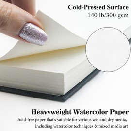 9"x12" Watercolour Paper a4 Pad, 32 Sheets (64 Pages), 140LB/300GSM Cold Press, Spiral-Bound A4 Sketchbook, Drawing Pad,Mixed Media Paper, –Suitable for Beginners, Artists & Professionals