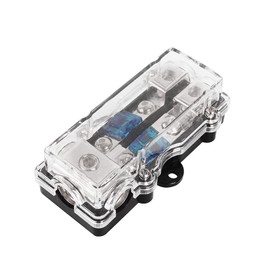 Soporte de fusibles de audio para coche, bloque de distribución de audio estéreo para coche, soporte de fusibles automático, bloque de distribución 0, 2, 4 AWG en 4, 6, 8 calibre, caja de plástico