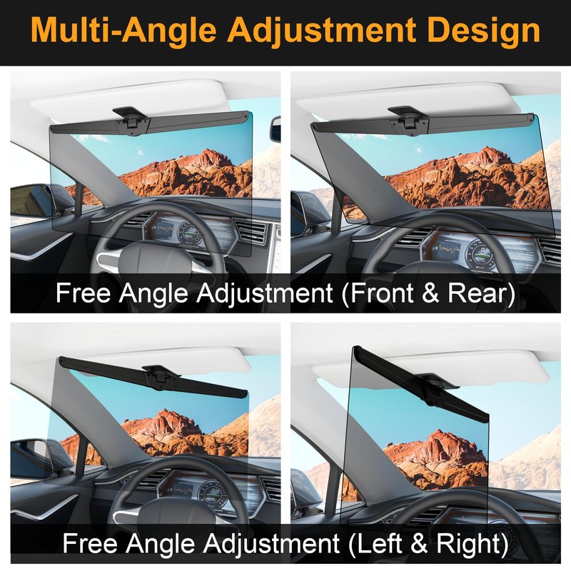 Veharvim Sun Visor Extender for Cars, Polarized Car Visor Extender