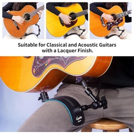 GUITTO - Soporte de guitarra ajustable con ventosa y rótula - Taburete de pie de guitarra clásica - Soporte ergonómico para guitarras acústicas y ukeleles (GGR-01)