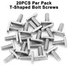 20Pcs M8x20 304 Stainless Steel T-Slot Bolt M8x20mm Bolt T-Shaped