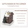 Log Cabin Incense Burner Resin Christmas Snowy Winter Incense Cone