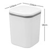 Dynko 2-pack Plastic Desktop Garbage Bin, Mini Trash Can (White)