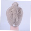 TOVINANNA 3pcs Coral Hair Drying Towel Fast Dry Absorbent Caps