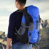 50L Waterproof Bag Camping Climbing Outdoor Travel Hiking Backpack Blue