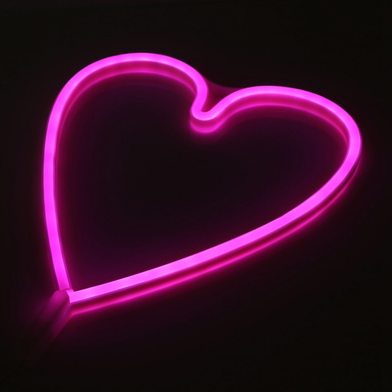 USB/Battery Powered LED Neon Sign Light Home Wall Background Shop/Wedding