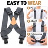 Men's Adjustable Elastic Suspenders 5cm Wide X-Back Pants Braces with