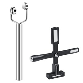 2 Stück Cat Eye Magnet,Cateye Magnet,Cat Eye Nagellack-Magnet,Magnetischer Katzenaugen-Gellack,Y-Förmige Doppelenden+5 In 1 Katzenaugen-Nagellackmagnet für Nail Art