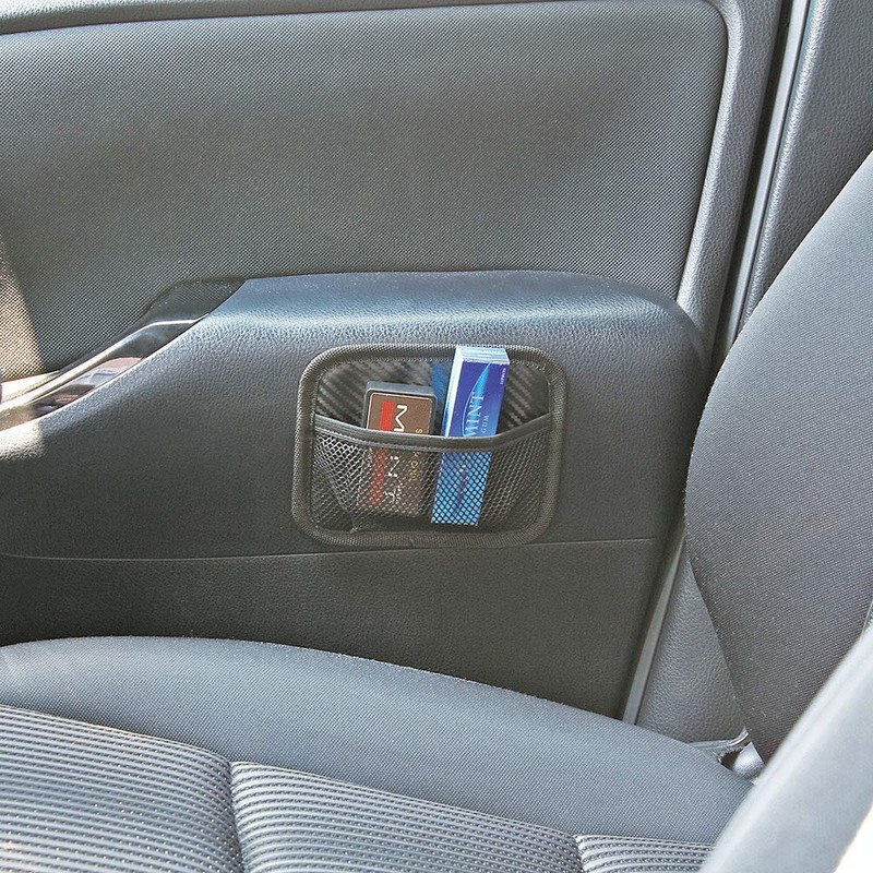 Napolex Fizz-1110 Carbon Style Mesh Pocket, Compact Size, Car Accessories,