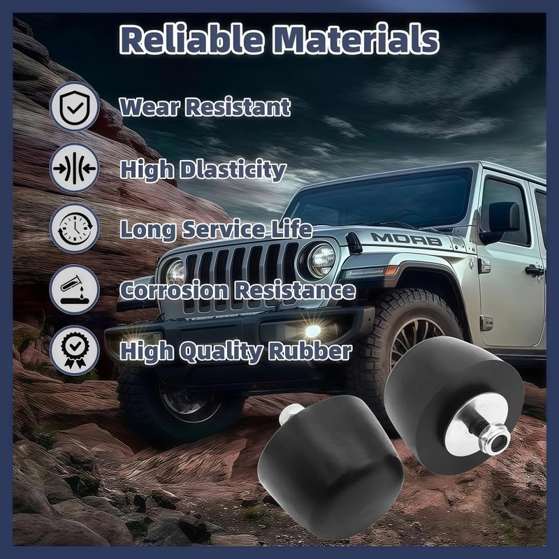 4Pcs Black Rubber Bumper Cushion Hood Bump Stop Fit for