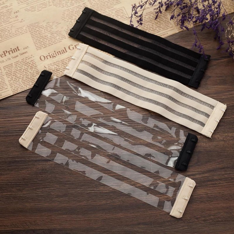 4 Piezas Extensores de Brasier Strapless Sostén Extensor con 3